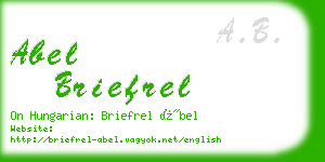 abel briefrel business card